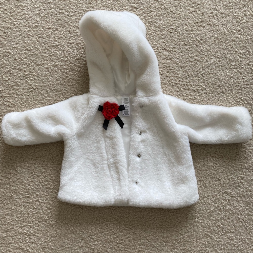 White Faux Fur Coat